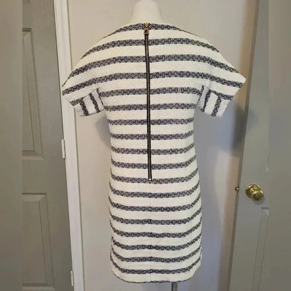 Sail to Sable(STS) Striped Tweed Fully Lined Shift Dress(10) - Picture 4 of 10